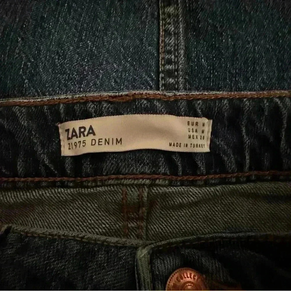 Zara Front Slit Denim Pencil Tube Size Medium - Picture 6 of 8